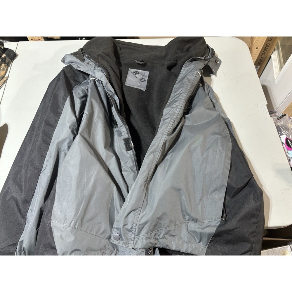R & O Mens XL 2 In 1 Coat & Jacket black gray